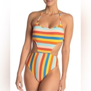 Bikini Lab multi-colored Striped bathing suit